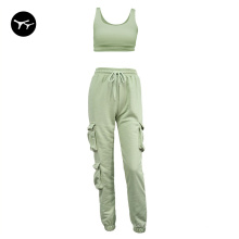 2 Pieces Set Sports Bra Sweatpants Outfits Sportswear Suit 2 Pieces Sets